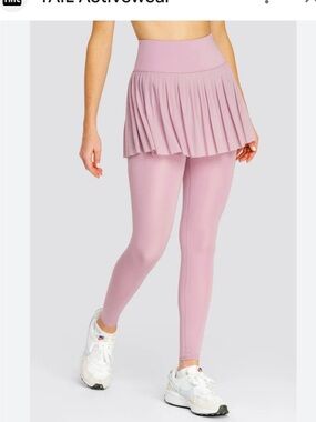 Tail NWT High-Waist Pleated Skirted Leggings - Dusty Pink